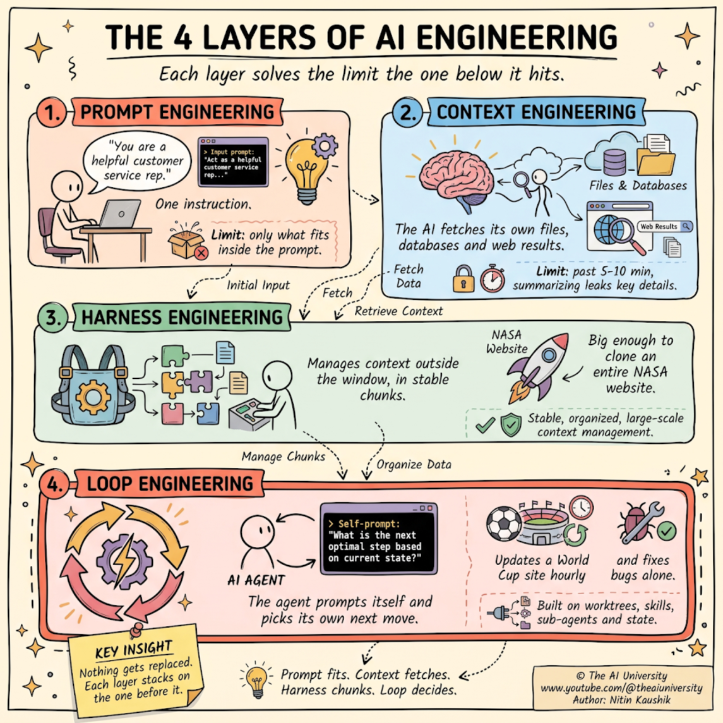 Prompt Engineering to Loop Engineering: The 4 Layers of AI Agents